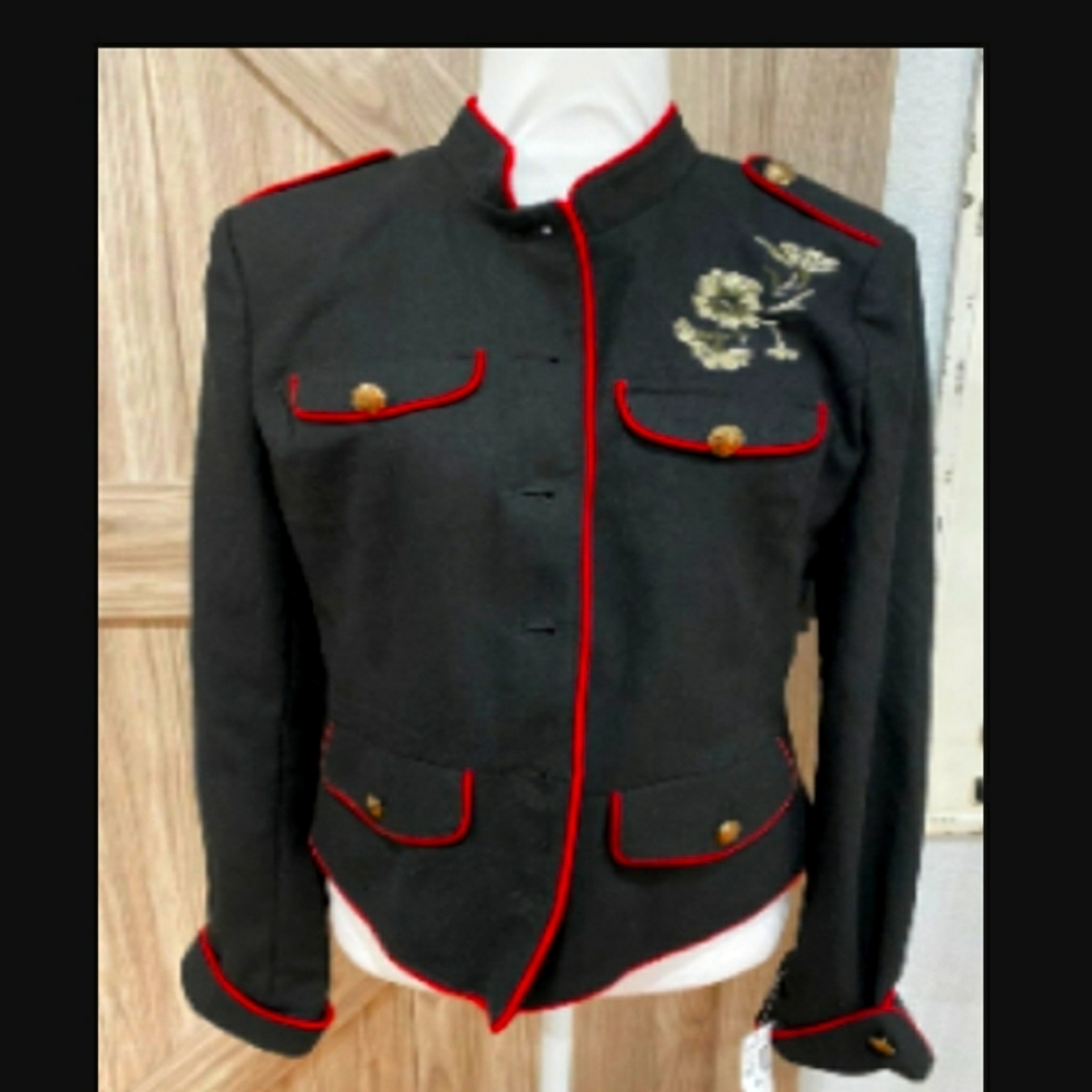 Westport brand, Military type jacket, Sizes S-M-L, color Black. New Without tags